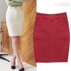 Soneed - Cotton Blend Pencil Skirt