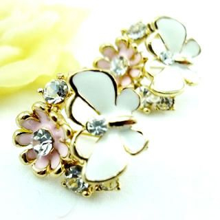 Butterflies Flowers Earrings