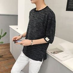 Romantica - Elbow-Sleeve Round Neck T-Shirt Romantica - Elbow-Sleeve Round Neck T-Shirt