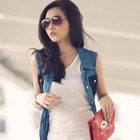 PUFFY - Sleeveless Denim Shirtdress With String