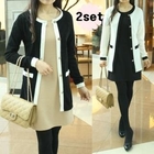 Taam Story - Set: Long Cardigan + Short-Sleeve Dress