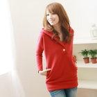 F-DNA - Button-Detail Hooded Sweatshirt