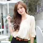 Tokyo Fashion - Tie-Waist Pleated Blouse