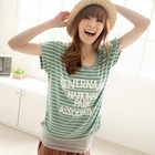 Tokyo Fashion - Set: Tank Top + Striped Print T-Shirt