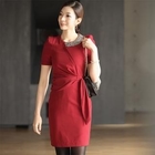 ode' - Beaded-Trim Draped Accent Dress