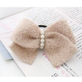 Mutifunctional Pearl Bow Hairpin & Brooch -Almond