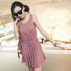PUFFY - Drawstring-Waist Sleeveless Dotted Dress