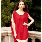 Joanne Kitten - Asymmetric Sleeve Color-Block Dress