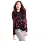 O.SA - Puff-Sleeve Ruffled Velvet Jacket