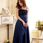 JK2 - Rosette Front Pleated Gown