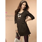 Tokyo Fashion - Bow-Accent Wrap-Front Dress