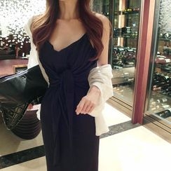 ATTYSTORY - Sleeveless Knot-Front Long Dress ATTYSTORY - Sleeveless Knot-Front Long Dress