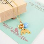 MyLittleThing - Golden Little Elephant and Flowers Necklace MyLittleThing - Golden Little Elephant and Flowers Necklace