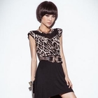 1313 - Asymmetric-Hem Leopard-Print Dress