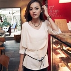 PUFFY - Cut-out Shoulder Chiffon Top