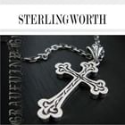 Sterlingworth - Sterling Silver Engraved Cross Necklace
