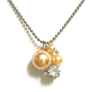 Light Orange 'Kirara' Cubic Zirconia Necklace Light Orange 'Kirara' Cubic Zirconia Necklace
