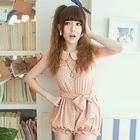 Angel Love - Peter Pan-Collar Heart Print Playsuit