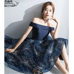 MSSBridal - 露肩短袖礼服裙 MSSBridal - 露肩短袖礼服裙