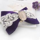 Fit-to-Kill - Lace diamond bow hairpin -purple