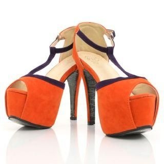 T-Strap Contrast-Color Sandals T-Strap Contrast-Color Sandals
