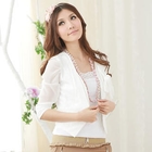 LOYER.mod - Bow-Accent Single-Button Cropped Jacket