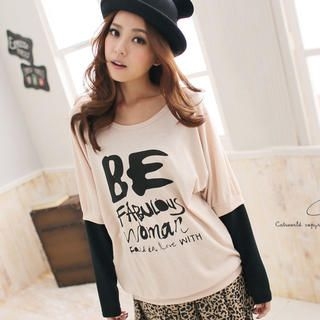 Inset T-Shirt Printed Top