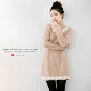 Appliqué Knit Dress