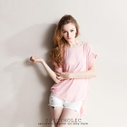 SPICY HOLIC - Patchwork Chiffon Short-Sleeve Top