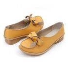 Lane172 - Genuine Leather Bow-Accent Wedges