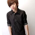 SeventyAge - 3/4-Sleeve Tribal-Print Shirt