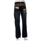 Buden Akindo - Double Waistband Printed Trim Jeans
