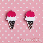 Sweet & Co. - I love ice-cream mirror stud earrings