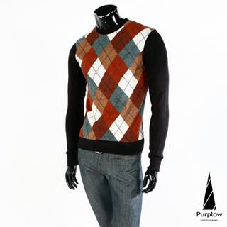 Diamond Pattern Knit Sweater