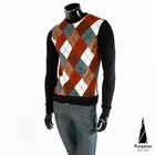 Purplow - Diamond Pattern Knit Sweater