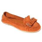Lane172 - Genuine Leather Rhinestone Moccasin Flats