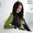 Kiwi Shop - Color-Block Panel Long Tee