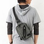 BLACK ASUKA - Faux Leather-Trim Sling Bag