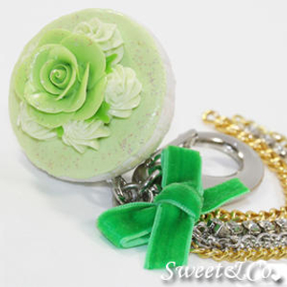 Sweet Glitter Green Cupcake XL Bag Charm Sweet Glitter Green Cupcake XL Bag Charm