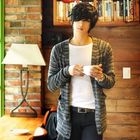 HOTBOOM - Marled Raglan Cardigan