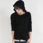 MR.ZERO - Cowl-Neck Tab-Detail Hooded Top