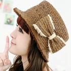59 Seconds - Bow-Accent Straw Hat