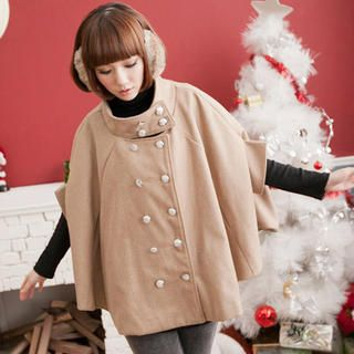 Double-Breasted Cape Jacket Double-Breasted Cape Jacket
