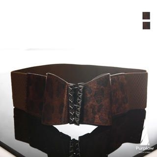 Bow Accent Elasticized Belt Bow Accent Elasticized Belt