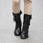 REDOPIN - Buckled Lace-Up Mid-Calf Boots