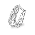 MaBelle - 18K White Gold Diamond Single Earring