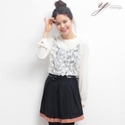 yeomong - Appliqué-Detail Chiffon Top