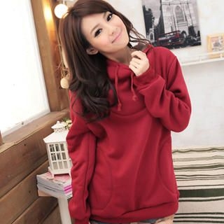 Faux-Fur Lined Hooded Pullover Faux-Fur Lined Hooded Pullover