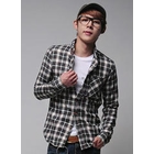 SLIM&FIT - Long-Sleeve Plaid Shirt