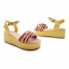 Grace Candy - Cross-Strap Platform Sandals
